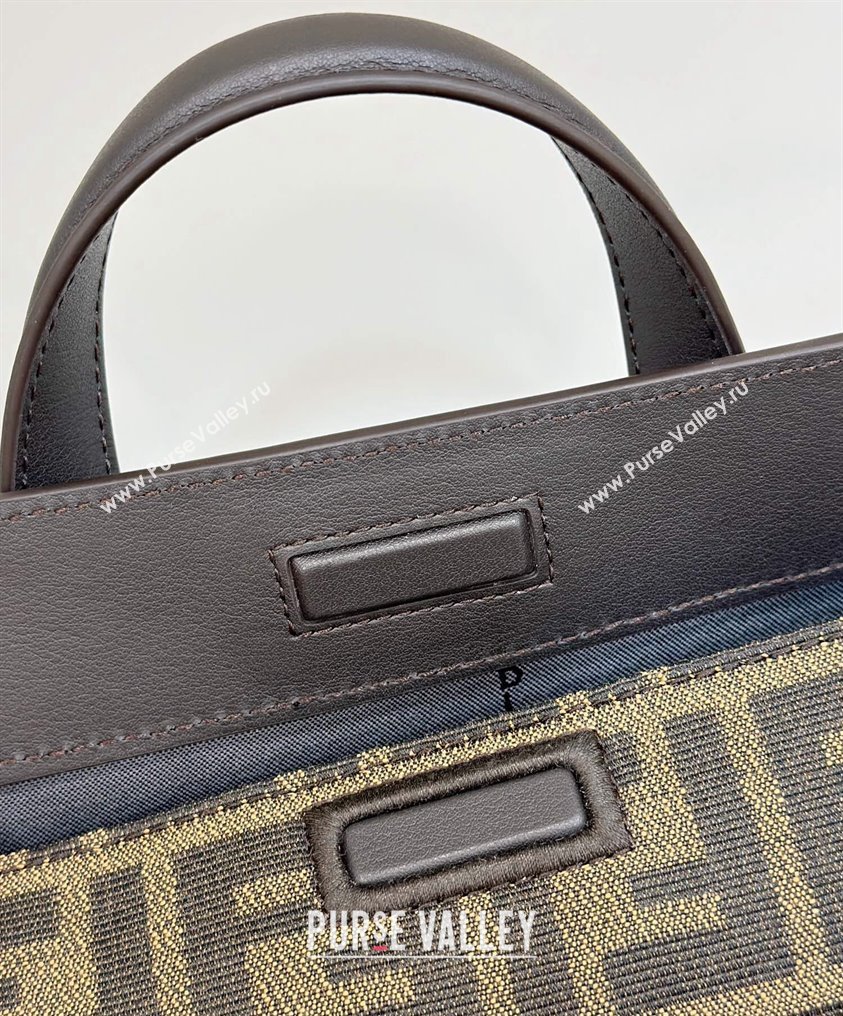 Fendi Boston 365 Bag in Brown FF jacquard fabric 2024 (chaoliu-23122749)