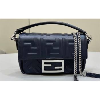 Fendi Nappa Leather Mini Baguette bag Midnight blue (chaoliu-23122632)
