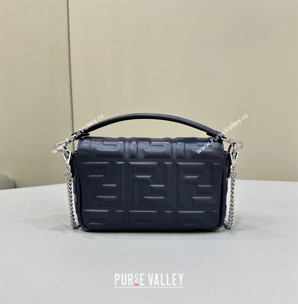 Fendi Nappa Leather Mini Baguette bag Midnight blue (chaoliu-23122632)