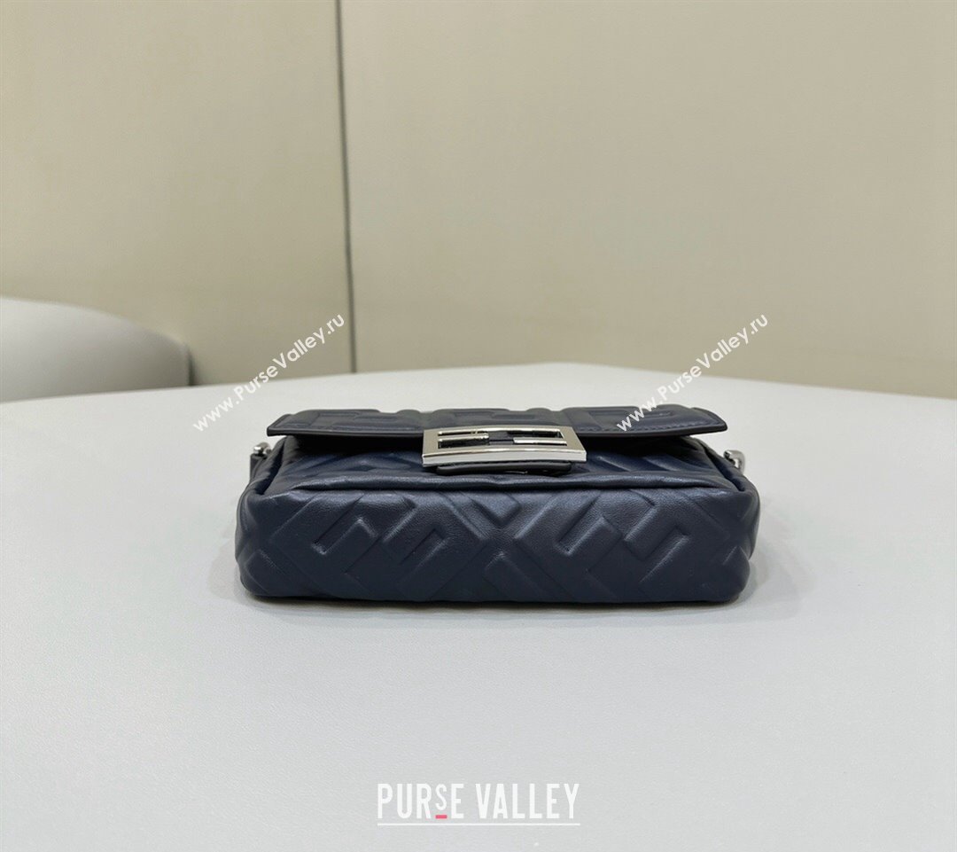 Fendi Nappa Leather Mini Baguette bag Midnight blue (chaoliu-23122632)