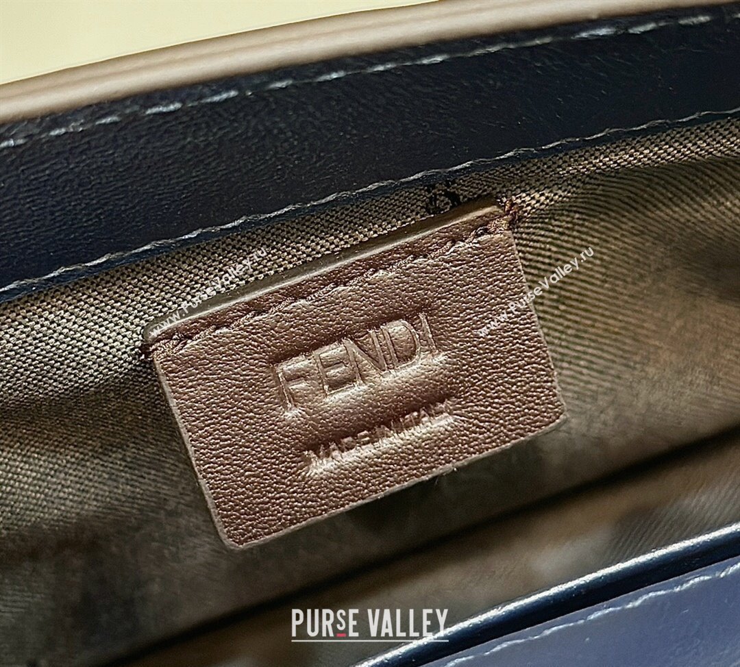 Fendi Nappa Leather Mini Baguette bag Midnight blue (chaoliu-23122632)