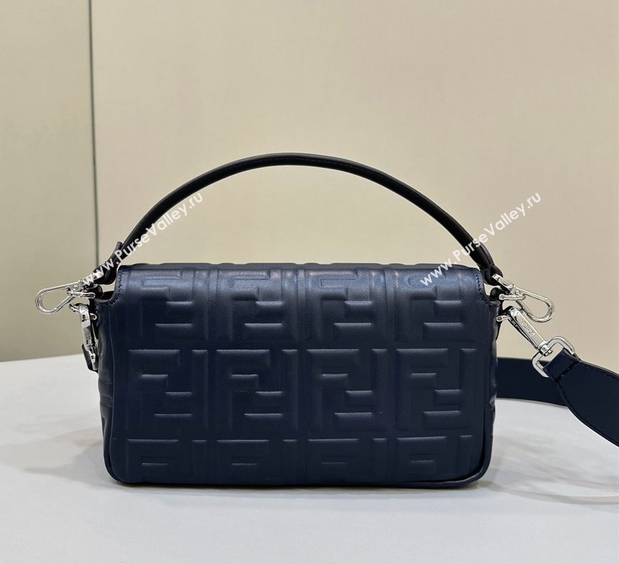 Fendi Nappa Leather Medium Baguette Bag Midnight blue (chaoliu-23122625)