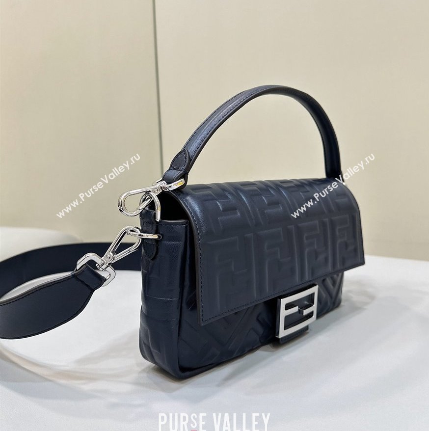 Fendi Nappa Leather Medium Baguette Bag Midnight blue (chaoliu-23122625)