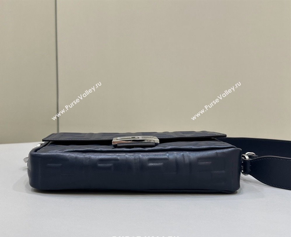 Fendi Nappa Leather Medium Baguette Bag Midnight blue (chaoliu-23122625)