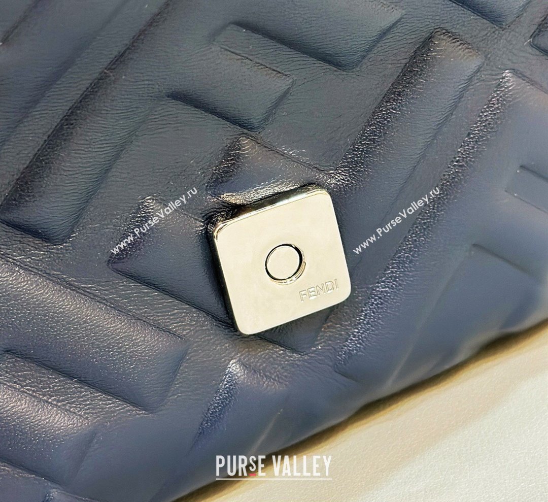 Fendi Nappa Leather Medium Baguette Bag Midnight blue (chaoliu-23122625)