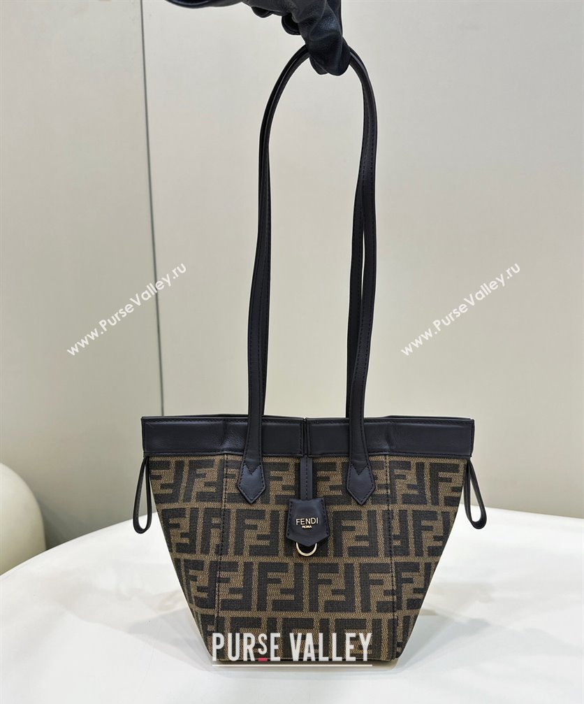 Fendi Origami Mini bag Brown FF jacquard fabric that can be transformed 2024 (chaoliu-23122734)