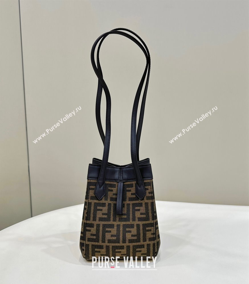 Fendi Origami Mini bag Brown FF jacquard fabric that can be transformed 2024 (chaoliu-23122734)