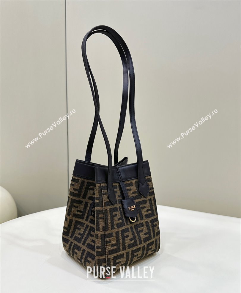 Fendi Origami Mini bag Brown FF jacquard fabric that can be transformed 2024 (chaoliu-23122734)