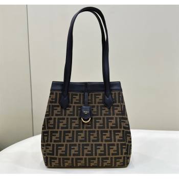Fendi Origami Medium bag Brown FF jacquard fabric that can be transformed 2024 (chaoliu-23122733)