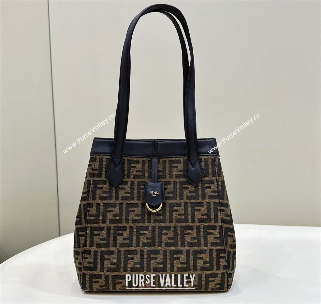 Fendi Origami Medium bag Brown FF jacquard fabric that can be transformed 2024 (chaoliu-23122733)