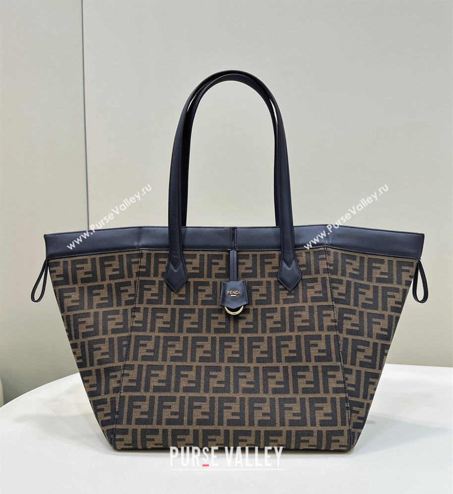 Fendi Origami Large bag Brown FF jacquard fabric that can be transformed 2024 (chaoliu-23122732)