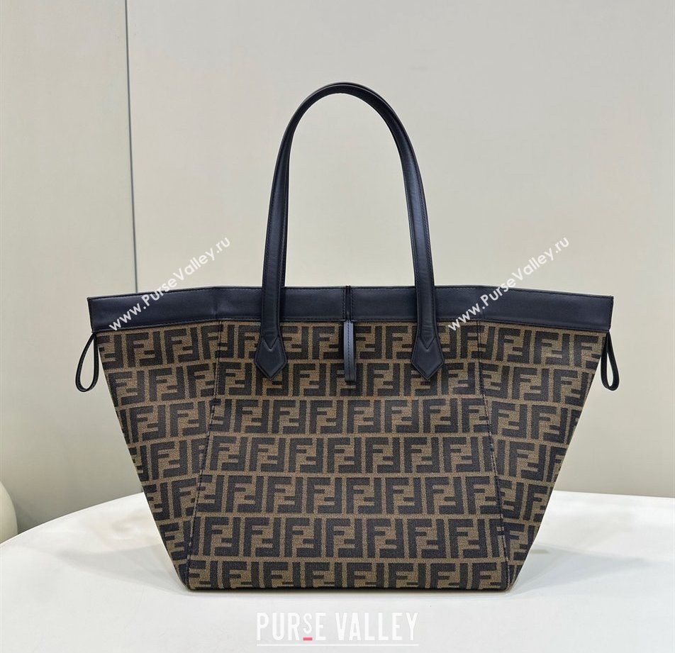 Fendi Origami Large bag Brown FF jacquard fabric that can be transformed 2024 (chaoliu-23122732)