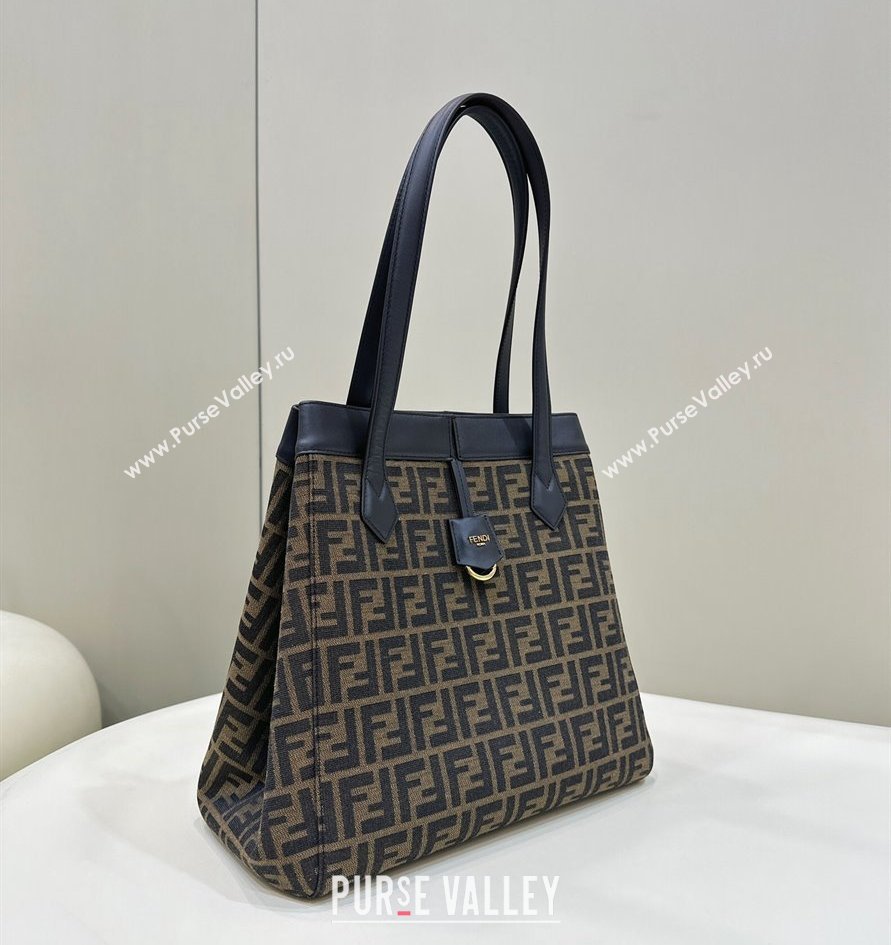 Fendi Origami Large bag Brown FF jacquard fabric that can be transformed 2024 (chaoliu-23122732)