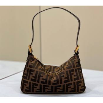 Fendi Vintage Hobo Bag in Brown jacquard FF fabric 8299 (chaoliu-23122724)