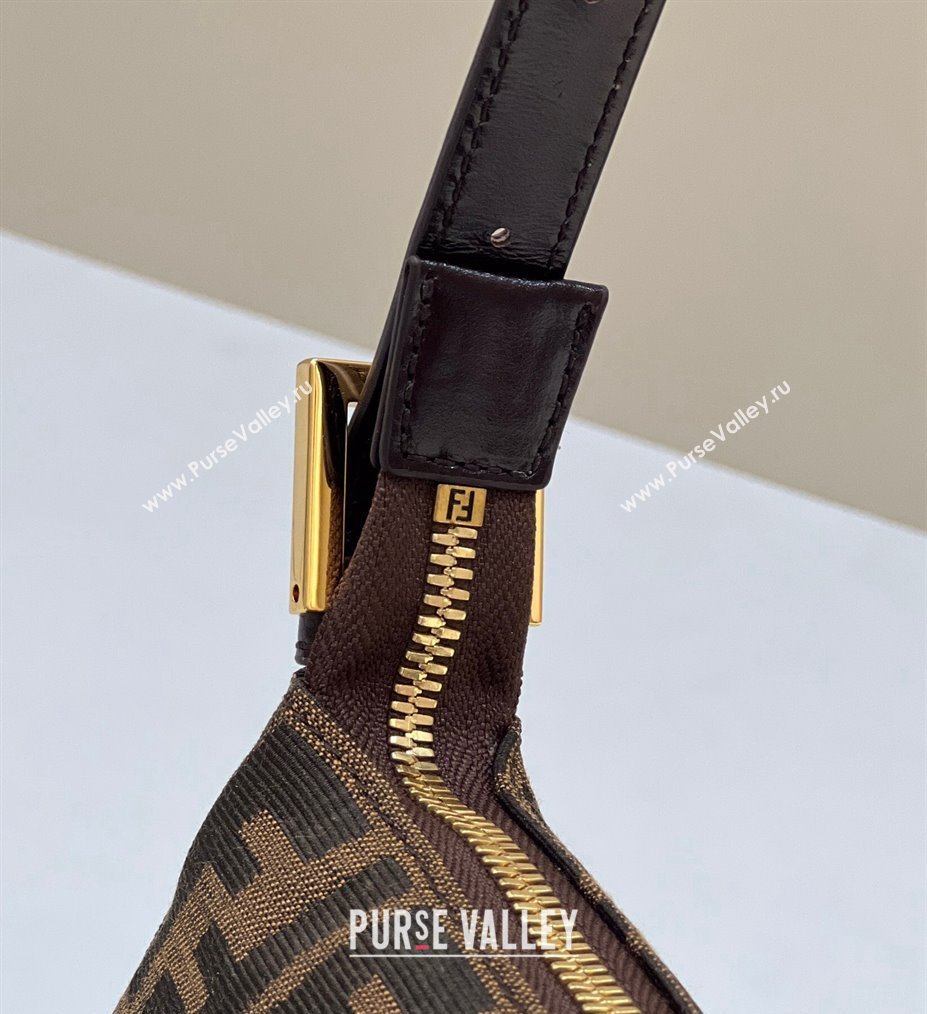 Fendi Vintage Hobo Bag in Brown jacquard FF fabric 8299 (chaoliu-23122724)
