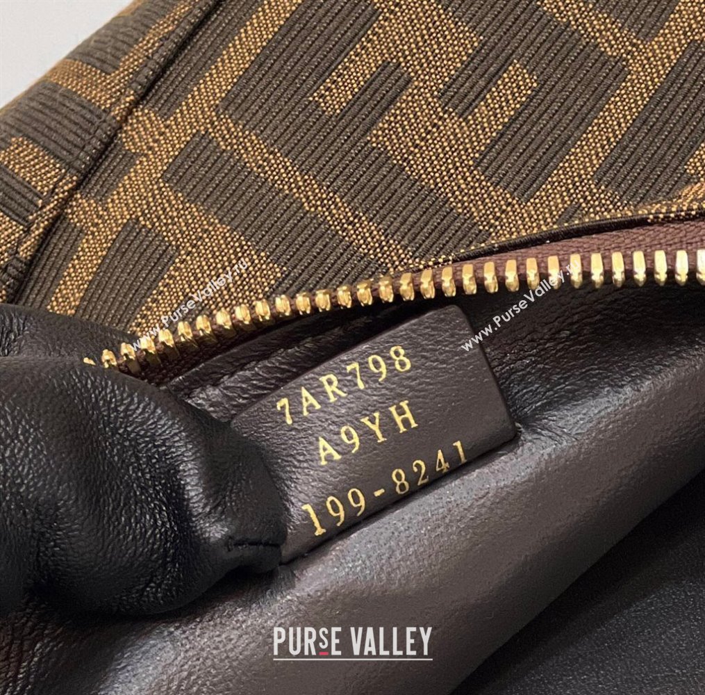 Fendi Vintage Hobo Bag in Brown jacquard FF fabric 8299 (chaoliu-23122724)