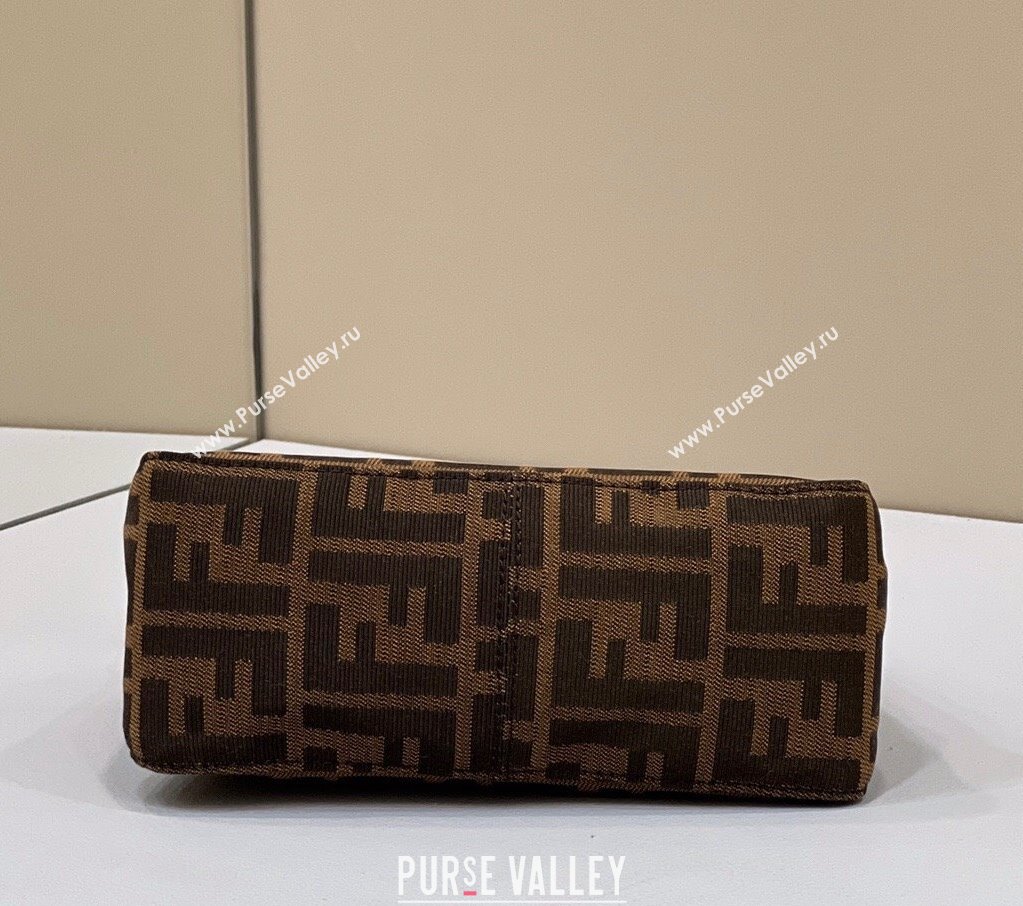 Fendi Vintage Hobo Bag in Brown jacquard FF fabric 8299s (chaoliu-23122725)