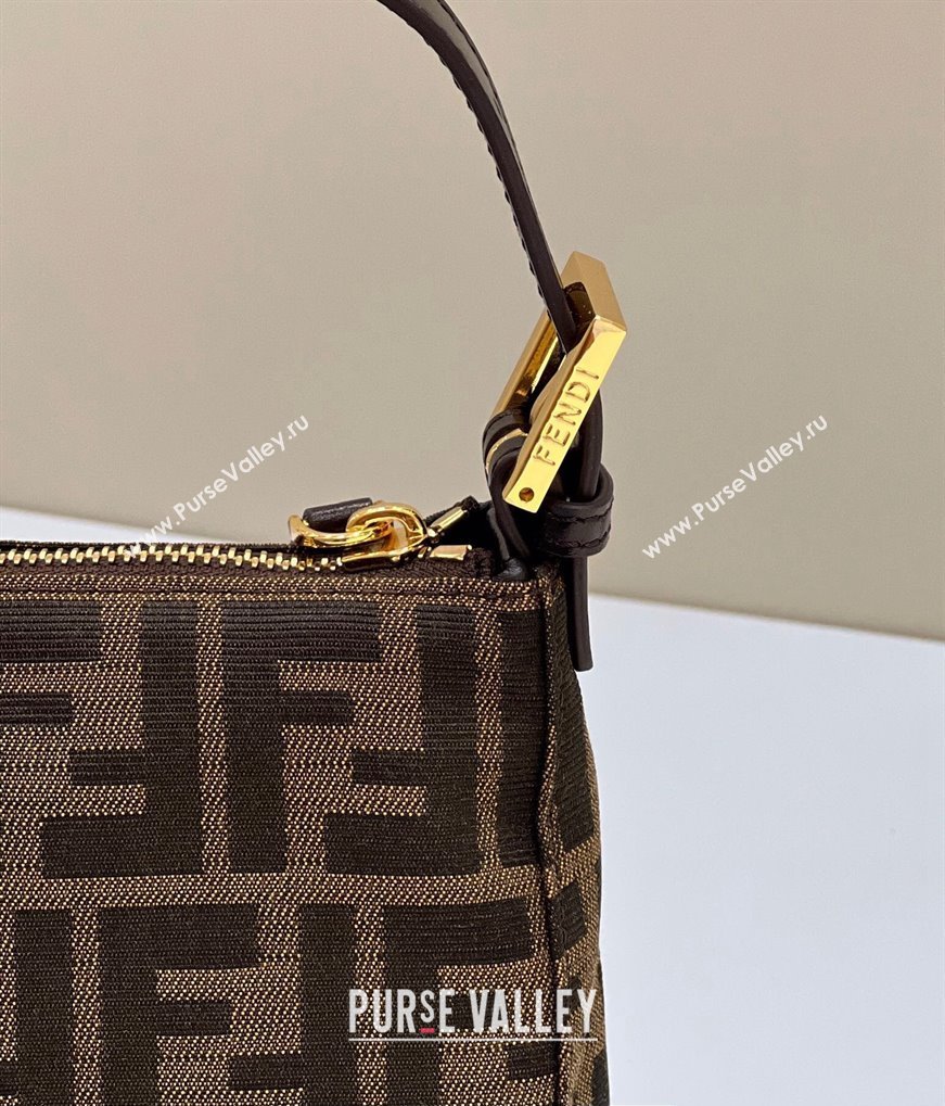 Fendi Vintage Hobo Bag in Brown jacquard FF fabric 8299s (chaoliu-23122725)