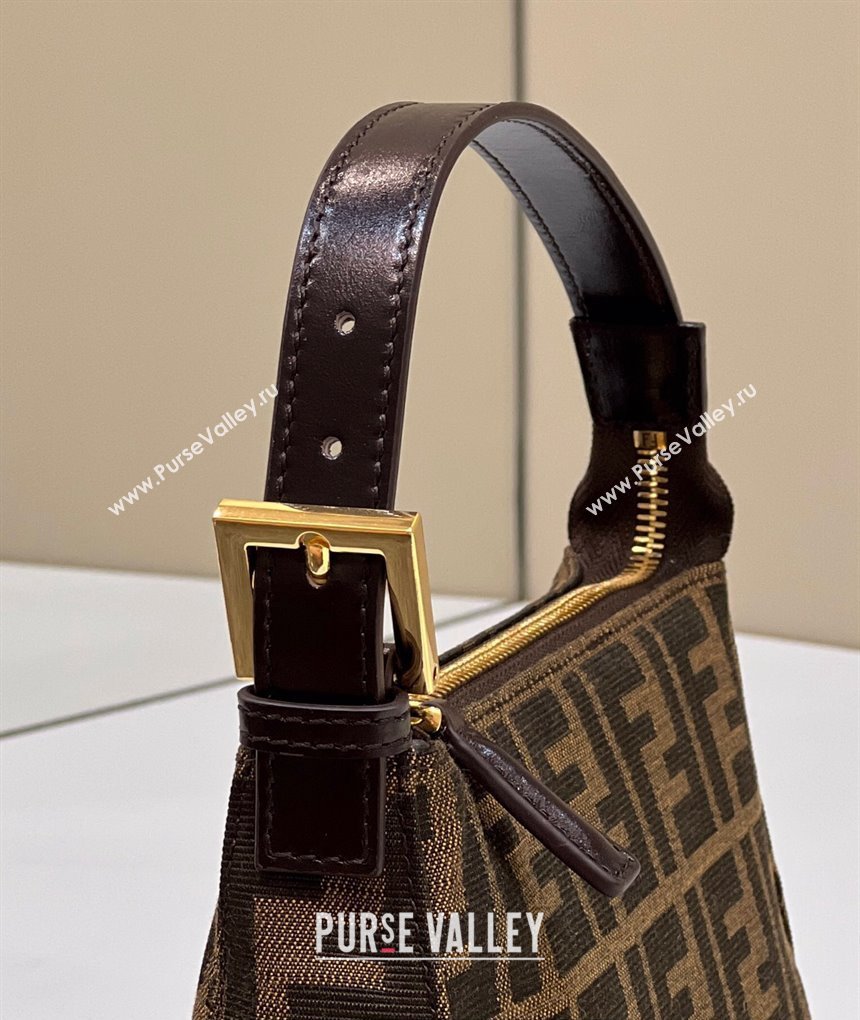 Fendi Vintage Hobo Bag in Brown jacquard FF fabric 8299s (chaoliu-23122725)