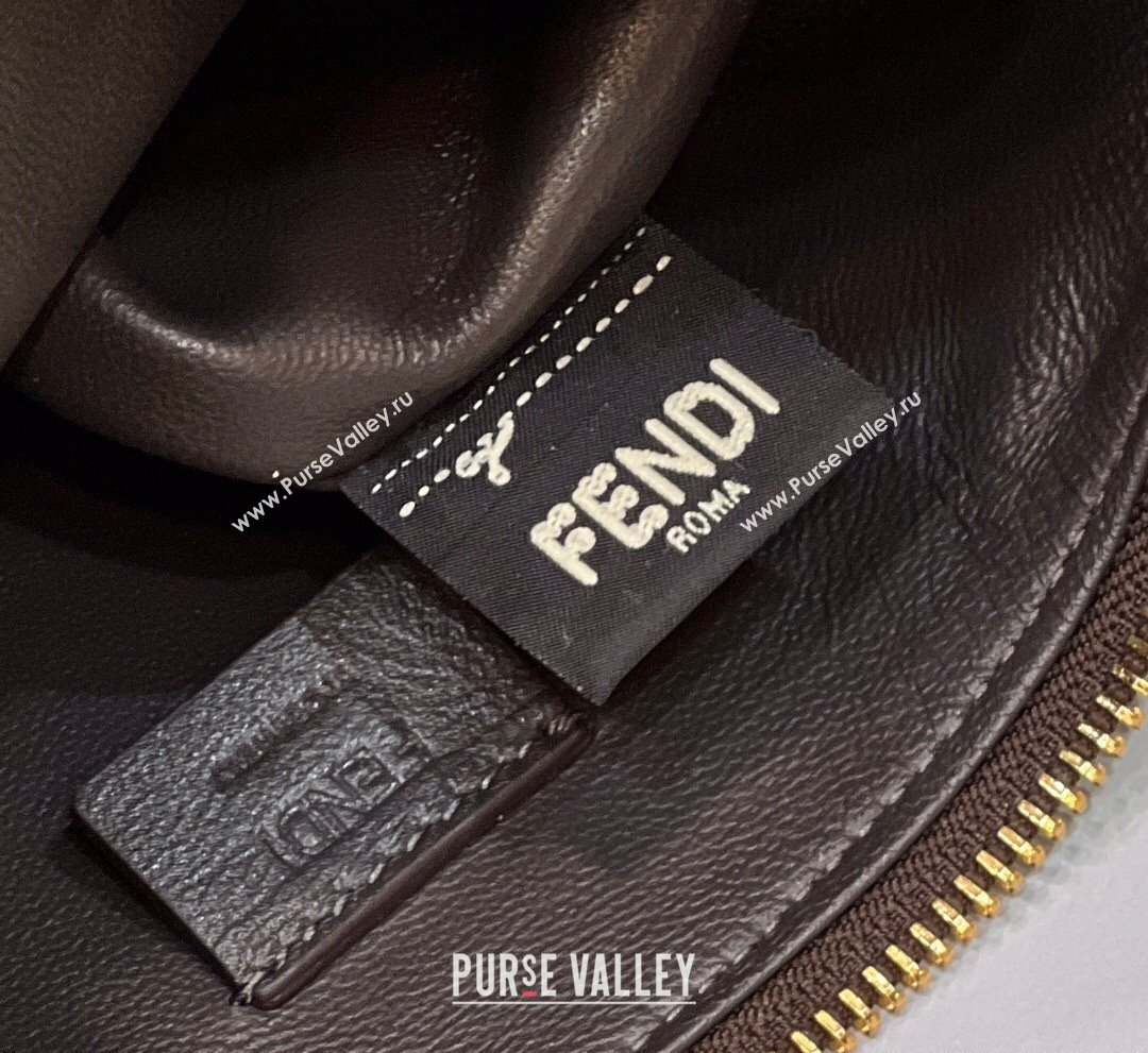 Fendi Vintage Hobo Bag in Brown jacquard FF fabric 8299s (chaoliu-23122725)