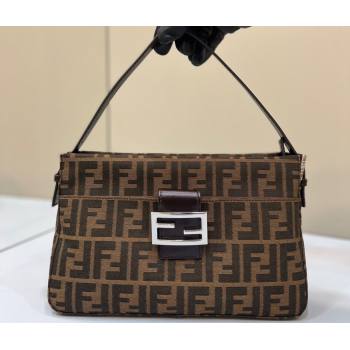 Fendi Vintage Hobo Bag in Brown jacquard FF fabric 8332 (chaoliu-23122722)