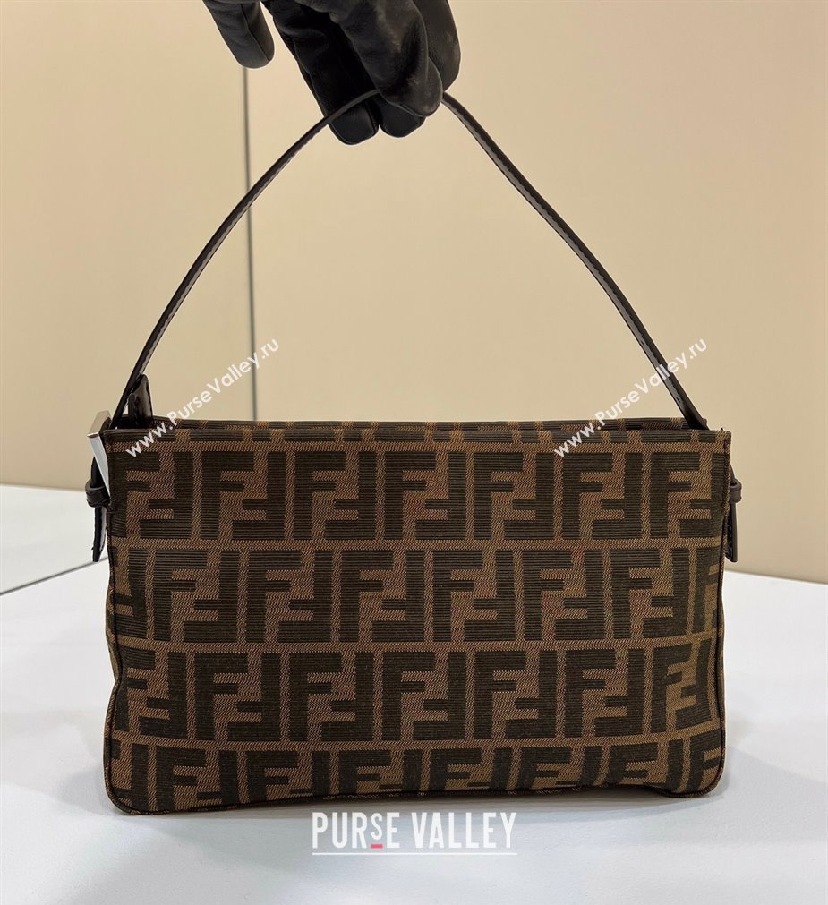 Fendi Vintage Hobo Bag in Brown jacquard FF fabric 8332 (chaoliu-23122722)