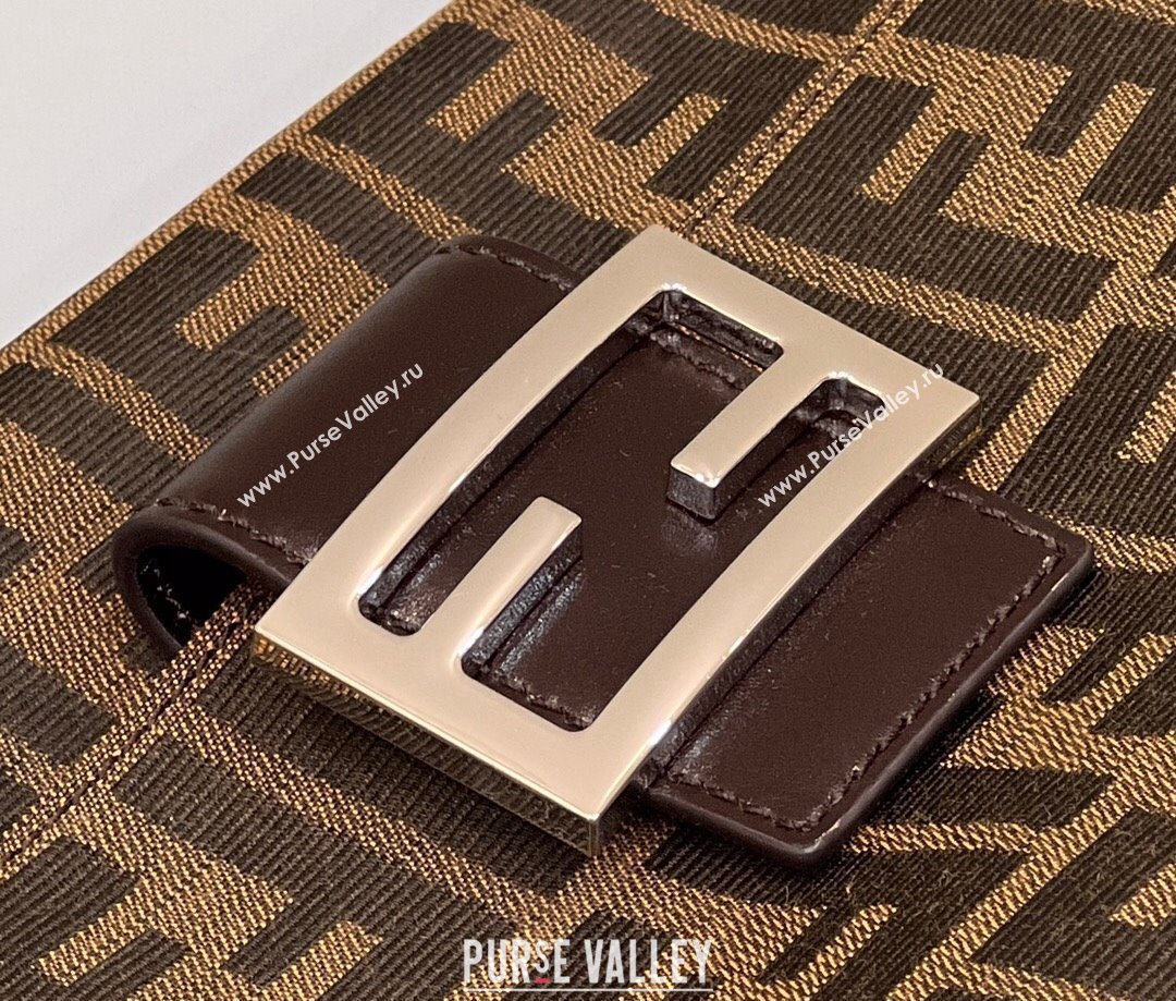 Fendi Vintage Hobo Bag in Brown jacquard FF fabric 8332 (chaoliu-23122722)