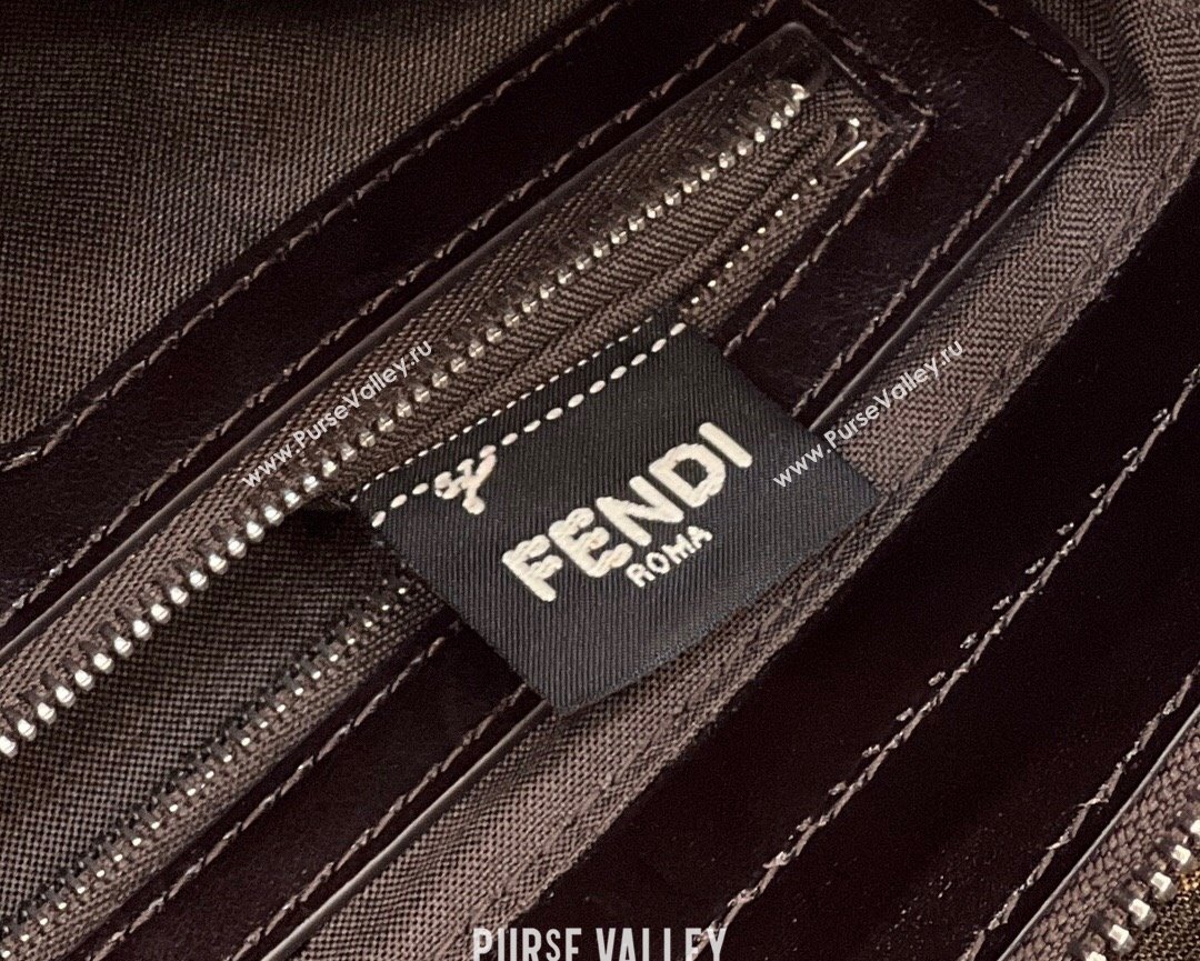 Fendi Vintage Hobo Bag in Brown jacquard FF fabric 8332 (chaoliu-23122722)