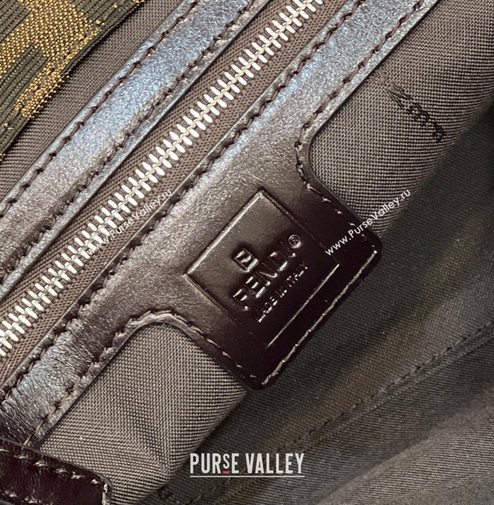 Fendi Vintage Mini Tote Bag in Brown jacquard FF fabric 8316s (chaoliu-23122720)