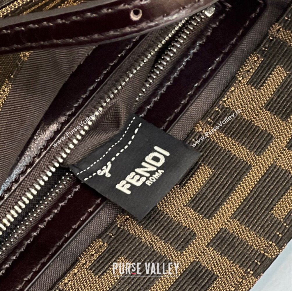 Fendi Vintage Mini Tote Bag in Brown jacquard FF fabric 8316s (chaoliu-23122720)
