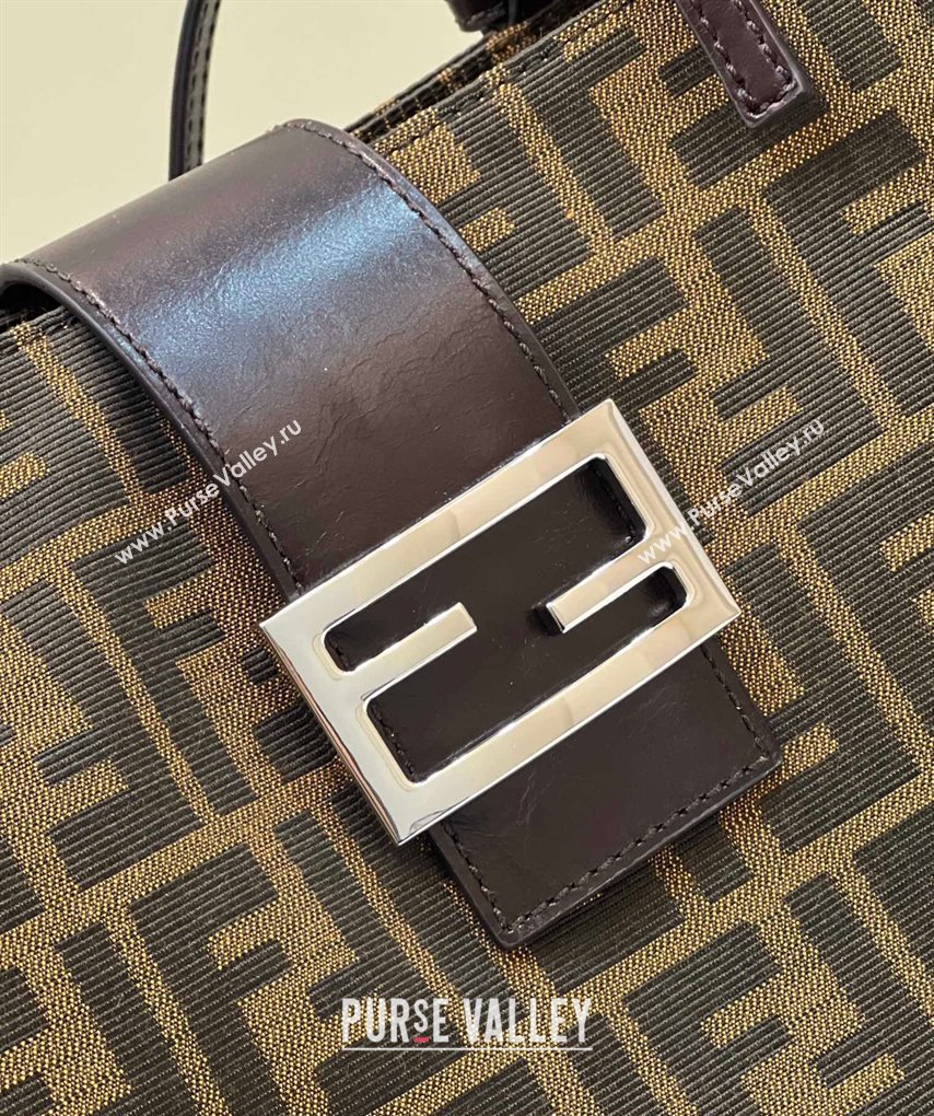Fendi Vintage Tote Bag in Brown jacquard FF fabric 8316 (chaoliu-23122719)