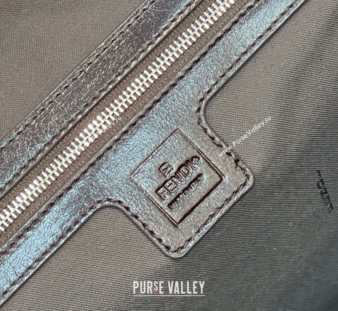 Fendi Vintage Shopping Tote Bag in Brown jacquard FF fabric 8338 (chaoliu-23122718)