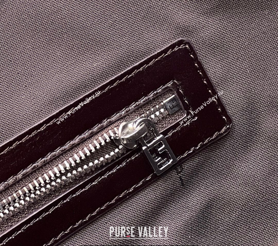 Fendi Vintage Shopping Tote Bag in Brown jacquard FF fabric 8338 (chaoliu-23122718)