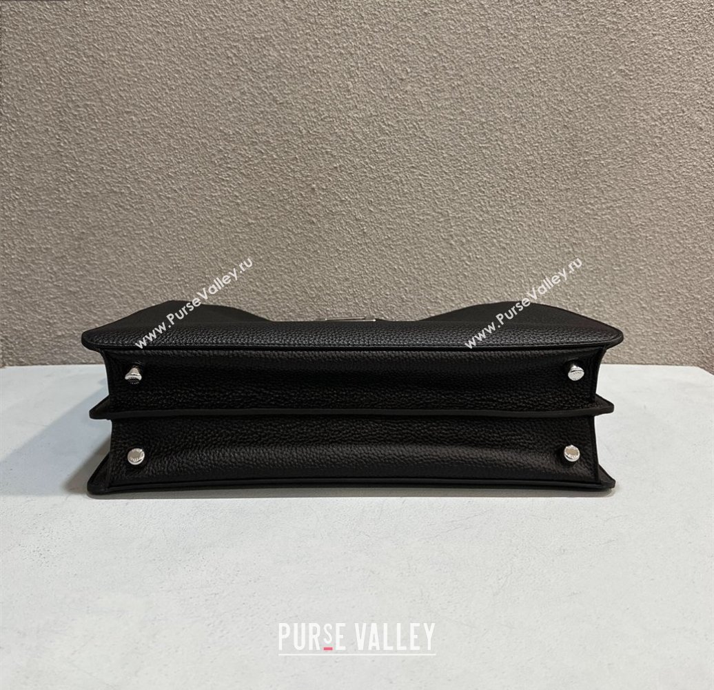 Fendi Peekaboo Iseeu Medium Bag in Selleria Leather 7VA529 Black/Yellow (chaoliu-23122727)