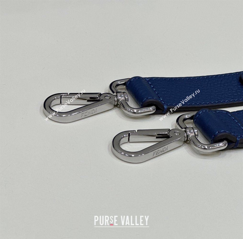 Fendi Peekaboo Iseeu Medium Bag in Selleria Leather 7VA529 Dark Blue/Blue (chaoliu-23122729)