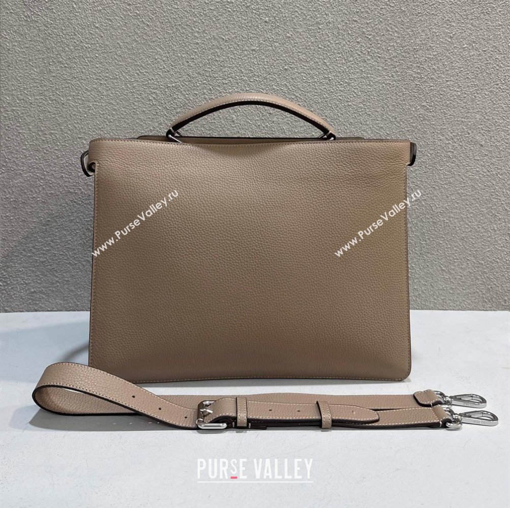 Fendi Peekaboo Iseeu Medium Bag in Selleria Leather 7VA529 Beige/Blue (chaoliu-23122730)