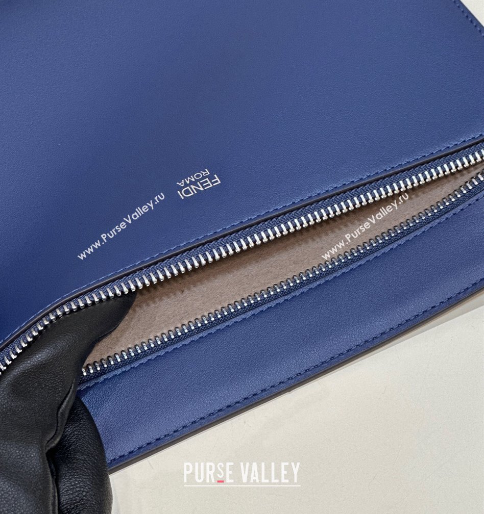 Fendi Peekaboo Iseeu Medium Bag in Selleria Leather 7VA529 Beige/Blue (chaoliu-23122730)