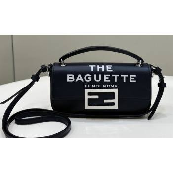 Fendi by Marc Jacobs Baguette Phone Pouch Bag in Print Leather Black 2024 (chaoliu-23122743)