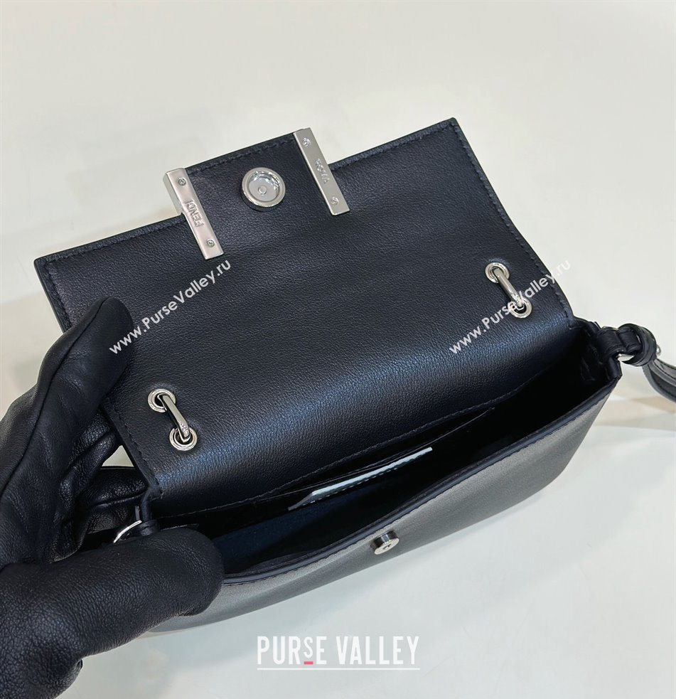 Fendi by Marc Jacobs Baguette Phone Pouch Bag in Print Leather Black 2024 (chaoliu-23122743)