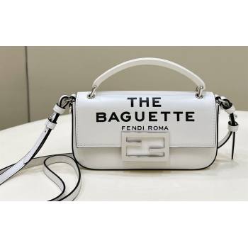 Fendi by Marc Jacobs Baguette Phone Pouch Bag in Print Leather White 2024 (chaoliu-23122744)