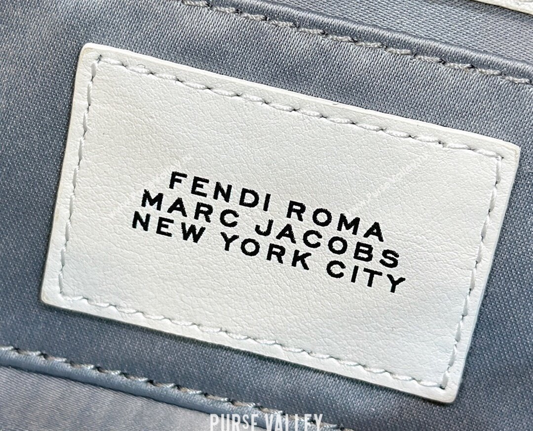Fendi by Marc Jacobs Baguette Phone Pouch Bag in Print Leather White 2024 (chaoliu-23122744)