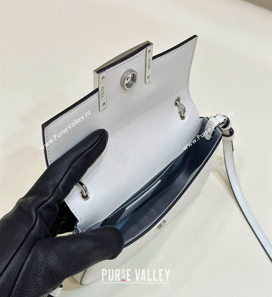 Fendi by Marc Jacobs Baguette Phone Pouch Bag in Print Leather White 2024 (chaoliu-23122744)