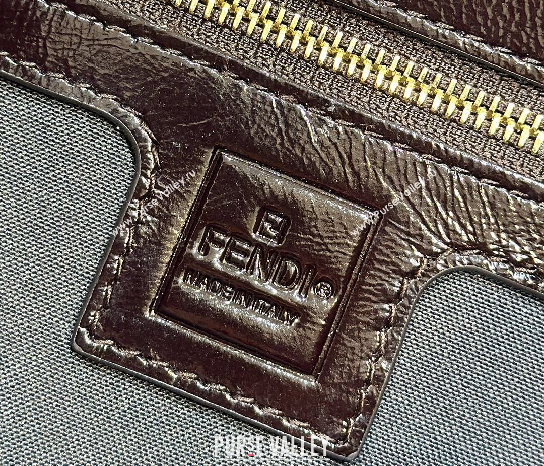 Fendi Vintage Hobo Bag in Brown jacquard FF fabric 8320 (chaoliu-23122723)