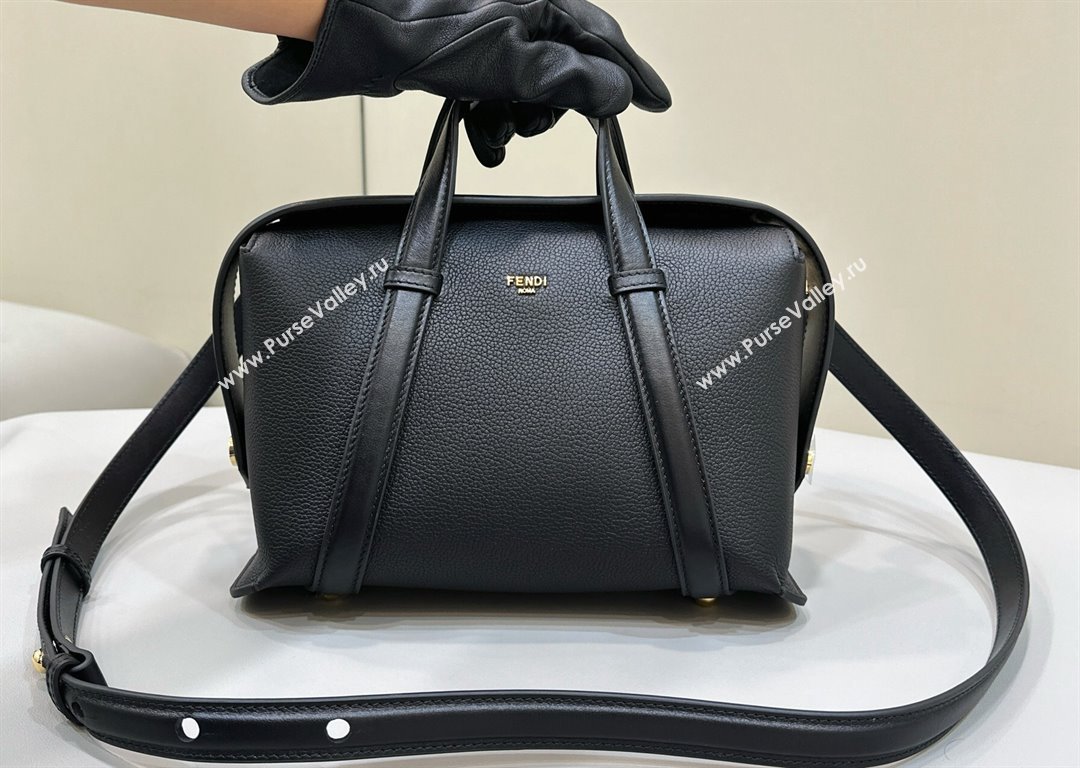 Fendi Boston 365 Bag in Black leather 2024 (chaoliu-23122746)