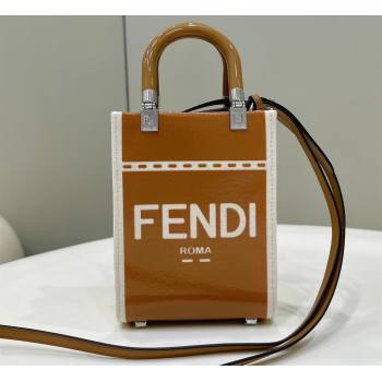 Fendi Sunshine Mini Sunshine Shopper Bag Canvas/Leather Brown (chaoliu-23122716)