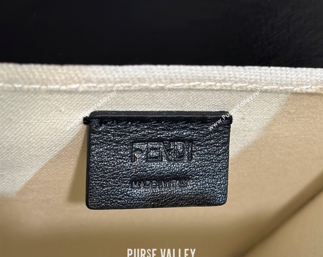 Fendi Sunshine Mini Sunshine Shopper Bag Canvas/Leather Black (chaoliu-23122715)