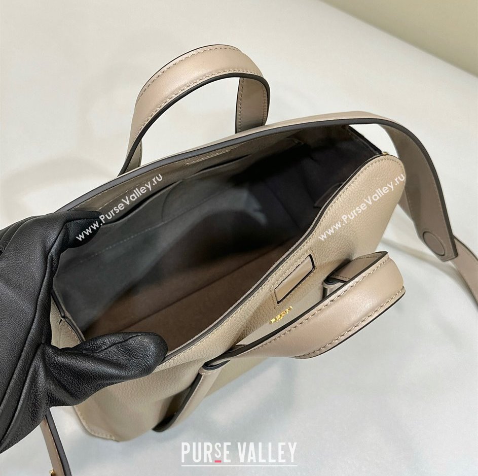 Fendi Boston 365 Bag in Dove gray leather 2024 (chaoliu-23122748)