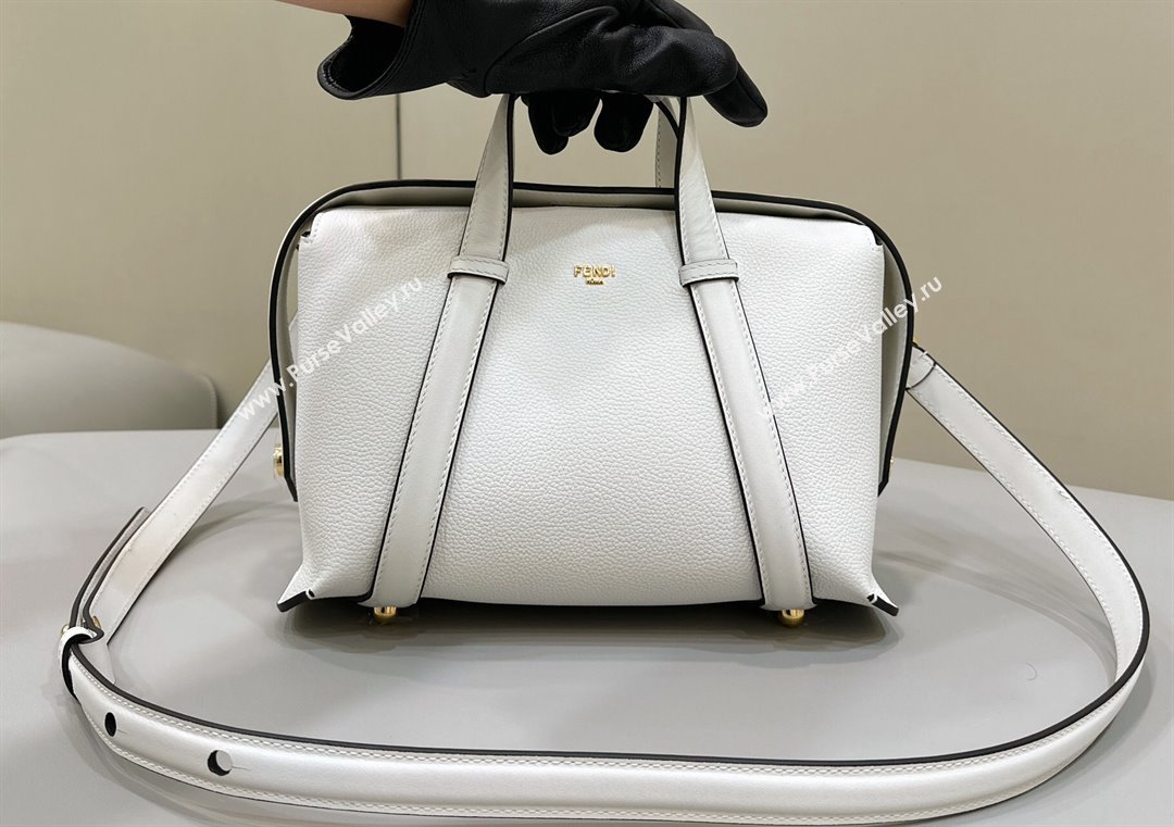 Fendi Boston 365 Bag in White leather 2024 (chaoliu-23122747)