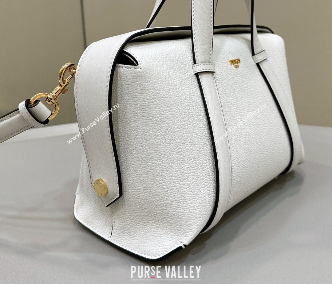 Fendi Boston 365 Bag in White leather 2024 (chaoliu-23122747)