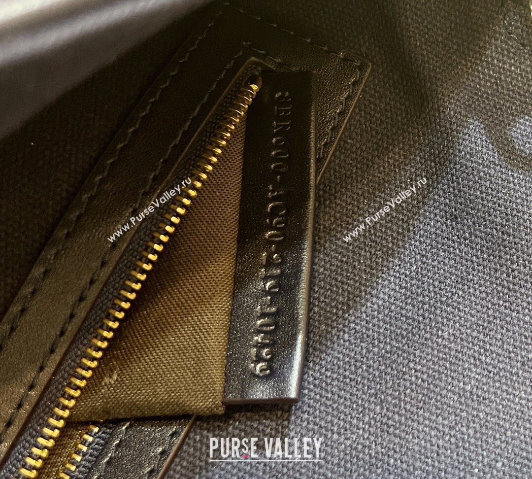 Fendi Medium Baguette bag in Dark Blue canvas with FF embroidery (chaoliu-23122603)